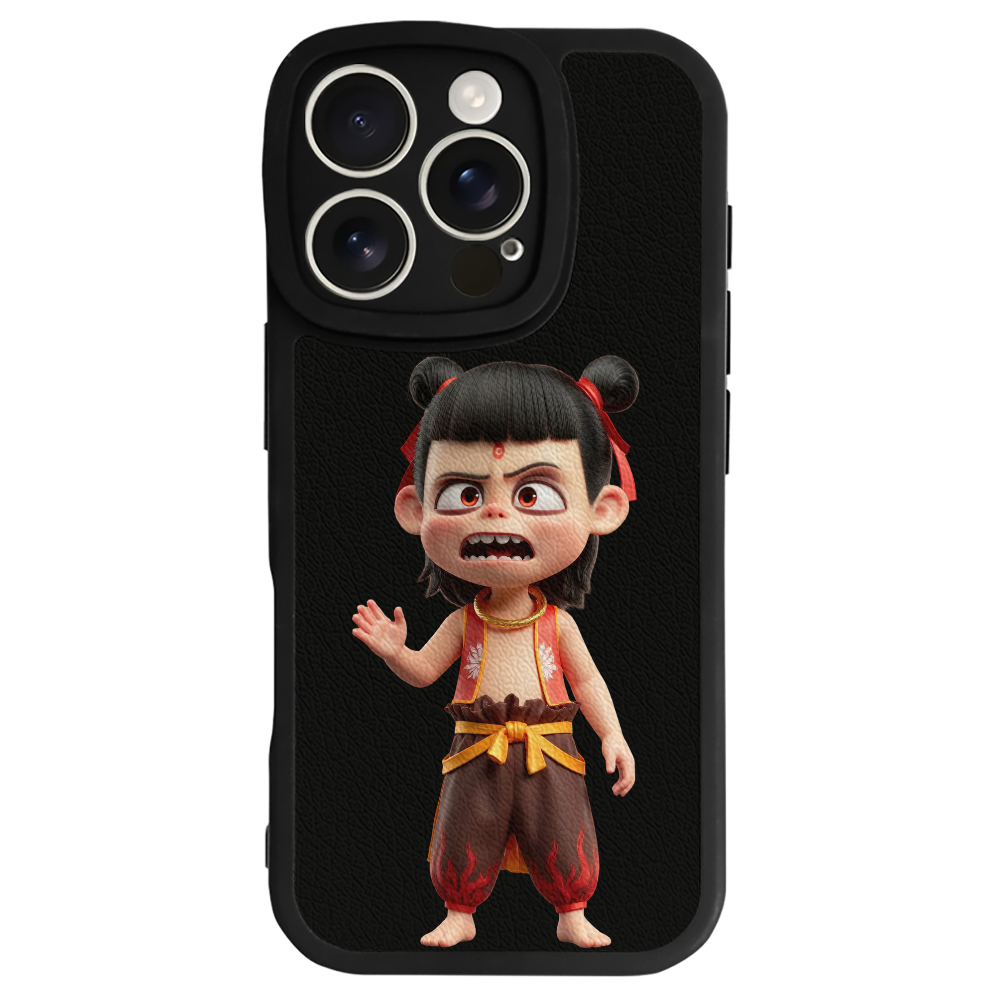 （画像用） Ne Zha 2 ナタ 魔童の大暴れ 【iPhone 16シリーズ対応】シリコンスマホケース（レザー調） 材質：シリコン